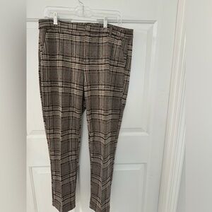 Liverpool Brown Plaid Pants size 12